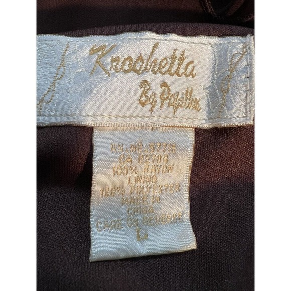 Kroshetta Papillon Womens Beaded Crochet Gown Large Hand Made Embroidered‎ - Picture 16 of 16